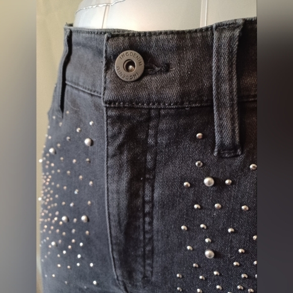 An INC Denim High Rise Flare Jeans - Picture 4 of 10